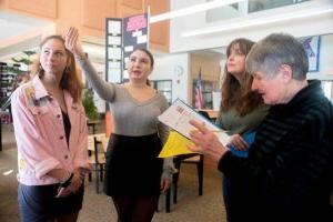 Students presenting at National History Day in Massachusetts